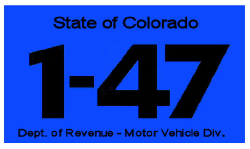 (image for) 1947 Colorado INSPECTION Sticker